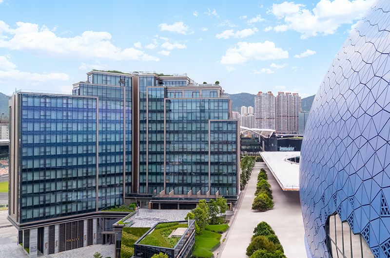 Exterior sports park view